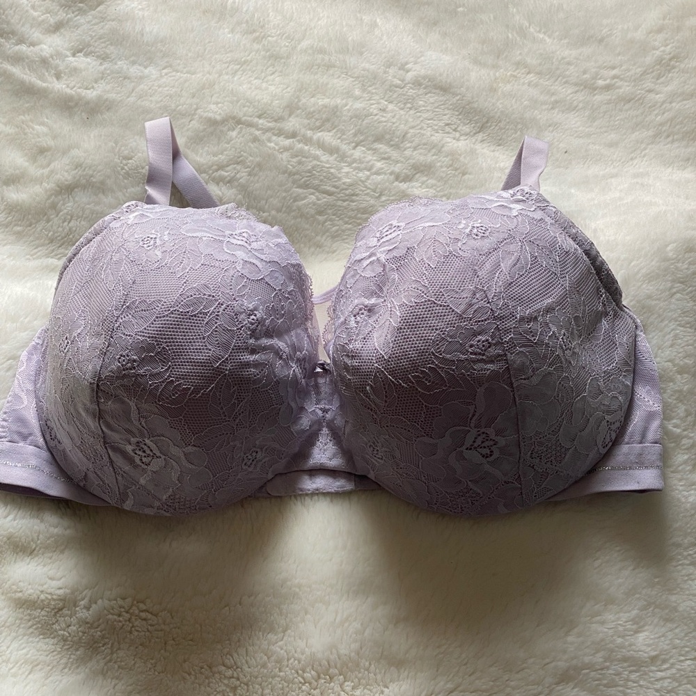 Cacique purple lace lightly lined full coverage bra 42DD